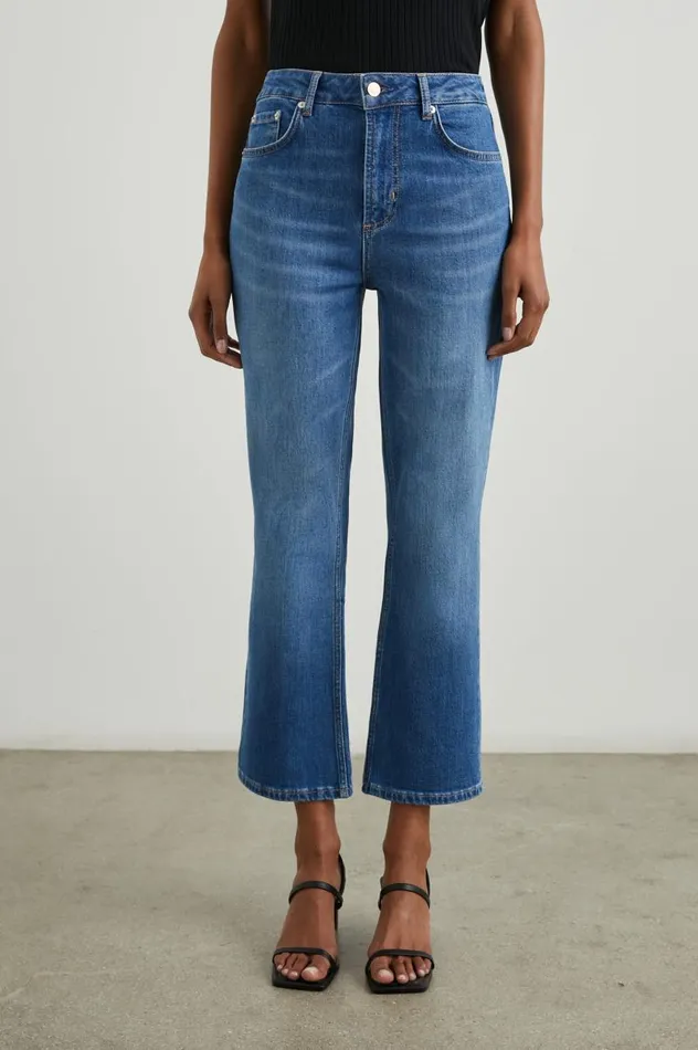 Rails Denim Women SUNSET CROP SLIM FLARE Tidal Wave