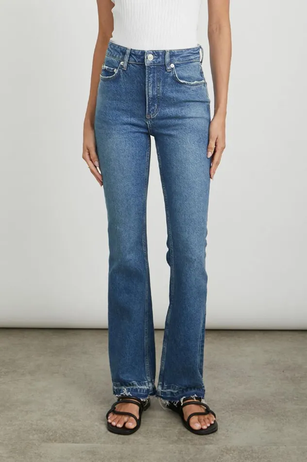 Rails Denim Women SUNSET SLIM FLARE Mazarine Let Down Hem