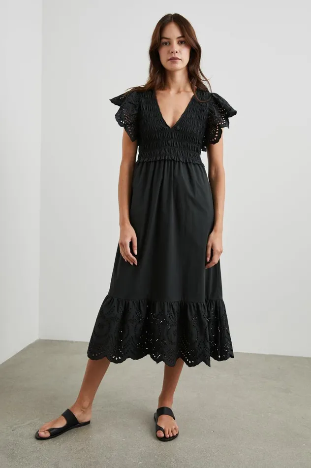 Rails Dresses and Rompers Women CLEMENTINE DRESS Black Eyelet