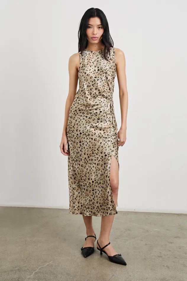 Rails Dresses and Rompers Women GABRIELLA DRESS Champagne Leopard