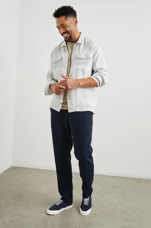 Rails Jackets and Coats Men KEROUAC SHIRT JACKET Wicker Graphite Stripe