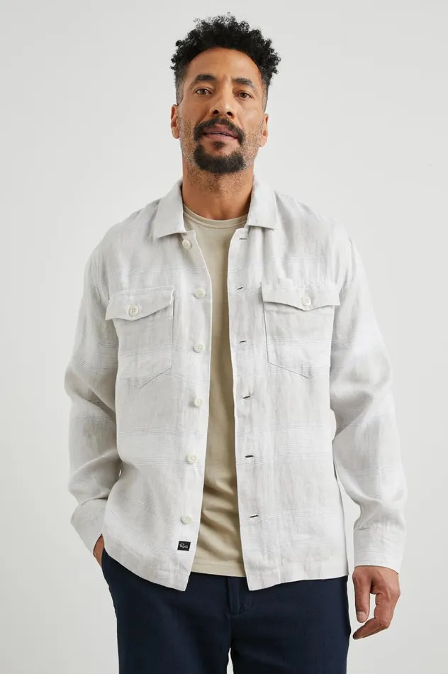 Rails Jackets and Coats Men KEROUAC SHIRT JACKET Wicker Graphite Stripe