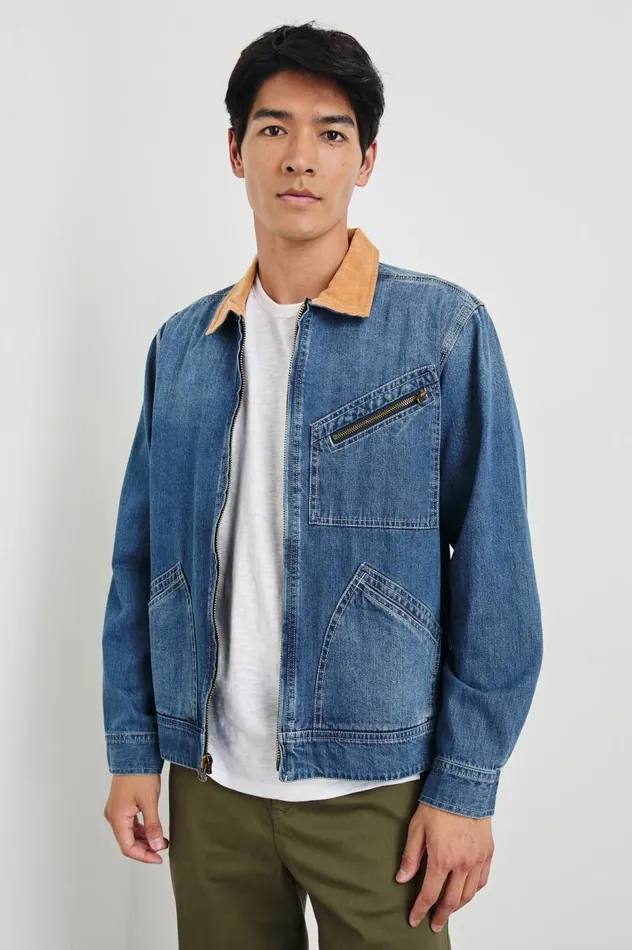 Rails Jackets and Coats Men KETTER JACKET Indigo Patina Wash