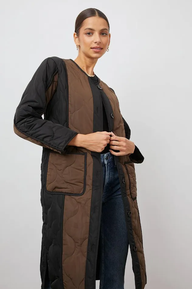 Rails Jackets and Coats Women ANDRES JACKET Black Brown Mix