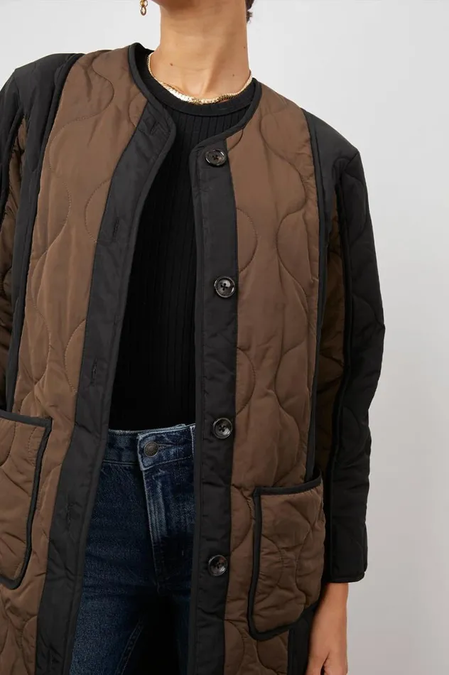 Rails Jackets and Coats Women ANDRES JACKET Black Brown Mix