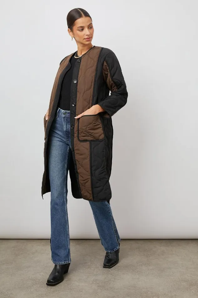 Rails Jackets and Coats Women ANDRES JACKET Black Brown Mix