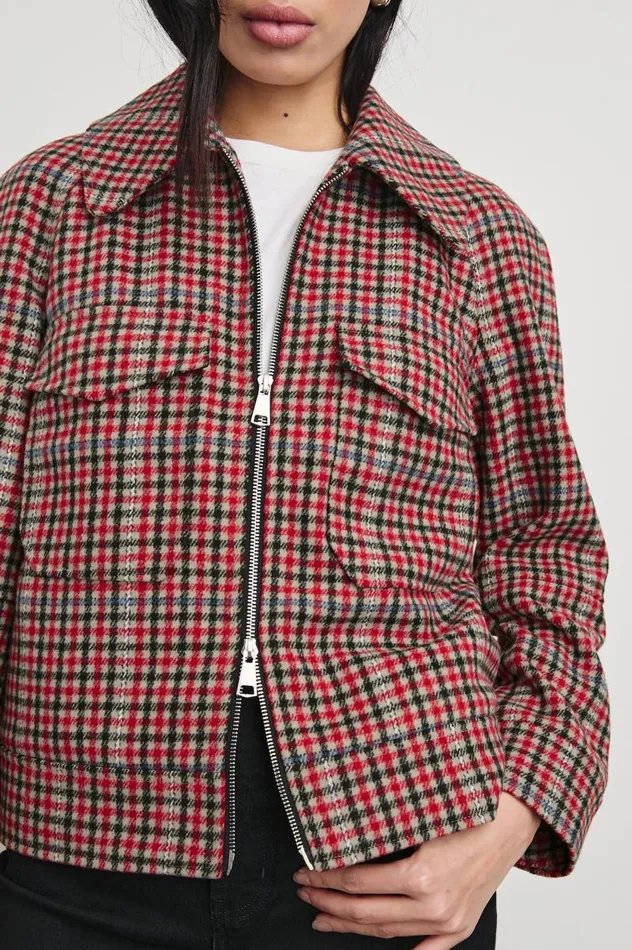 Rails Jackets and Coats Women CHEYENNE JACKET Crimson Mini Check