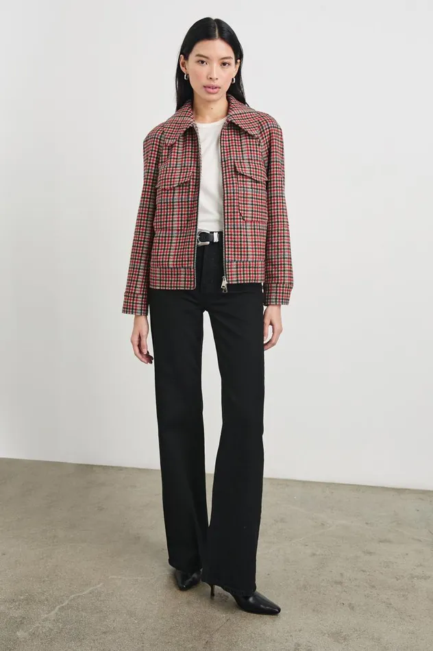 Rails Jackets and Coats Women CHEYENNE JACKET Crimson Mini Check