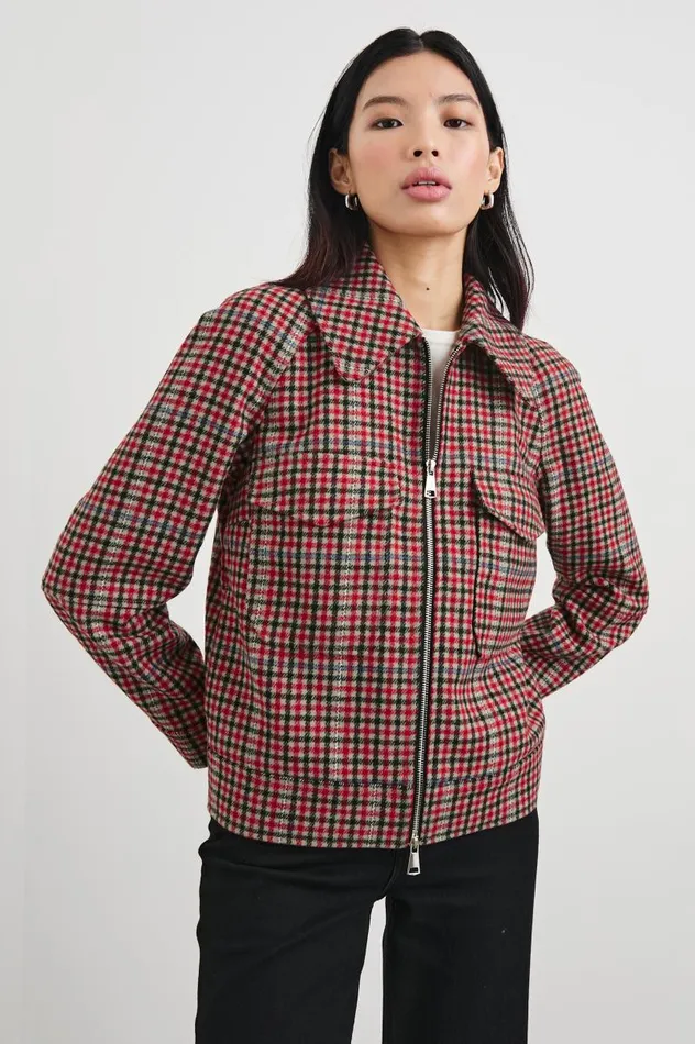 Rails Jackets and Coats Women CHEYENNE JACKET Crimson Mini Check