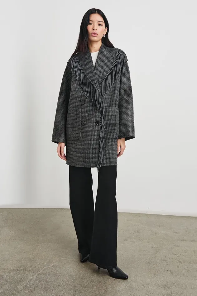 Rails Jackets and Coats Women HUGO COAT Charcoal Check