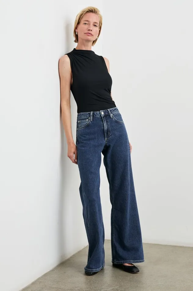 Rails Pants and Shorts Women ANGELENO WIDE LEG Pebble Blue