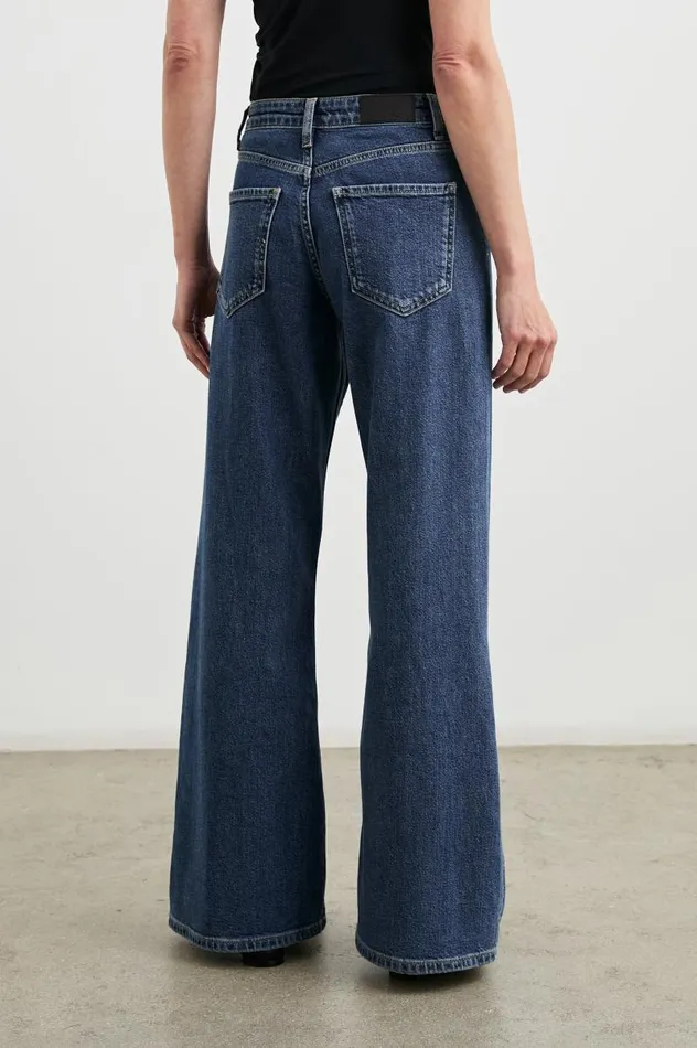 Rails Pants and Shorts Women ANGELENO WIDE LEG Pebble Blue