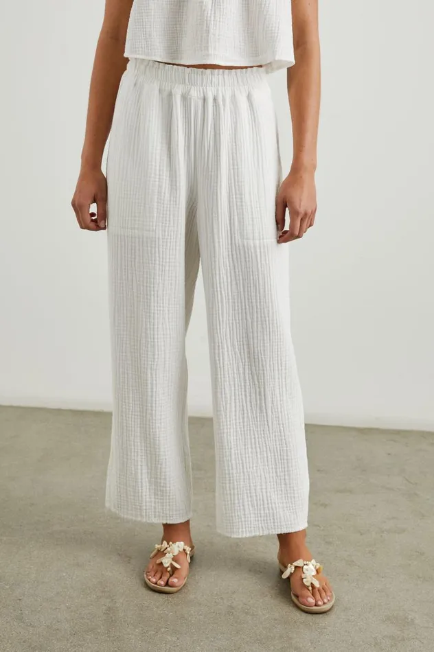Rails Pants and Shorts Women LEON CROP PANT White