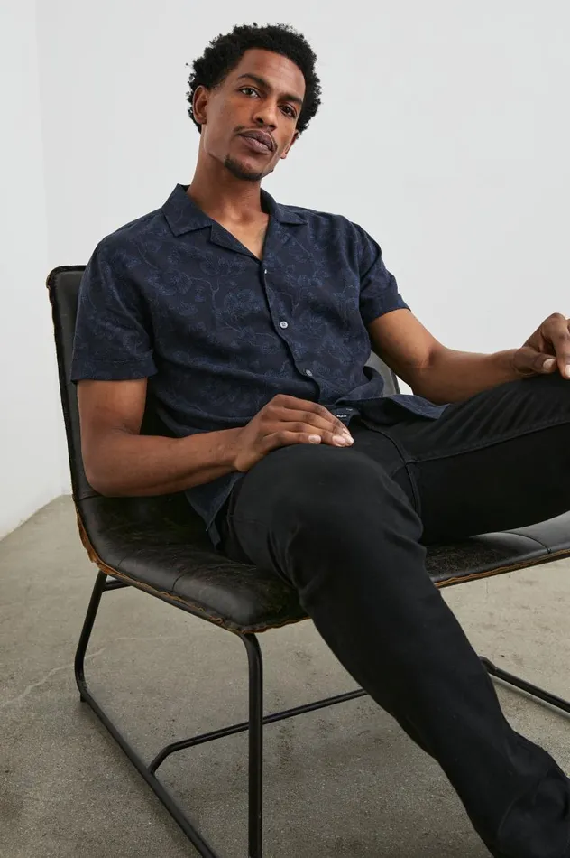 Rails Shirts Men AMALFI SHIRT Japanese Maple Indigo