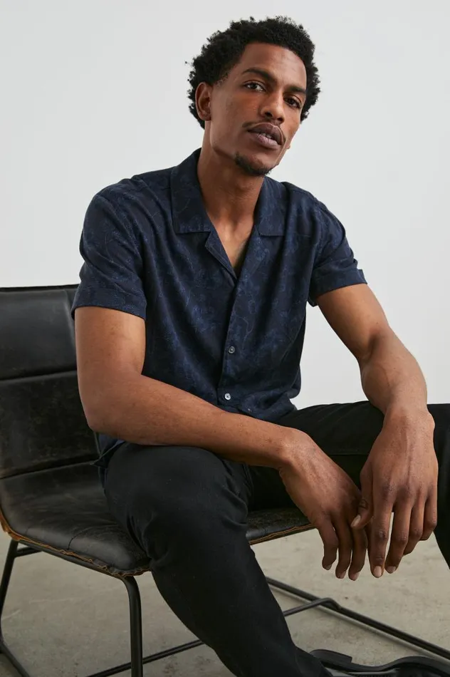 Rails Shirts Men AMALFI SHIRT Japanese Maple Indigo