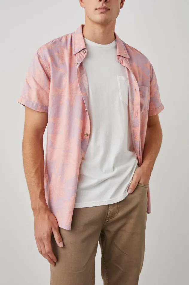 Rails Shirts Men CARSON SHIRT Garden Sands Flamingo