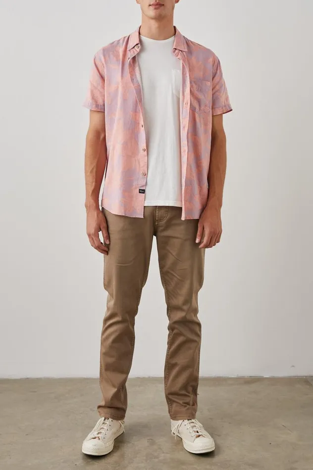 Rails Shirts Men CARSON SHIRT Garden Sands Flamingo