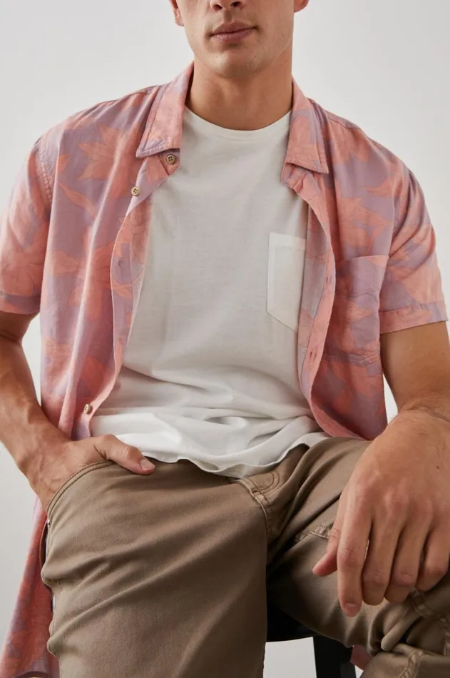 Rails Shirts Men CARSON SHIRT Garden Sands Flamingo