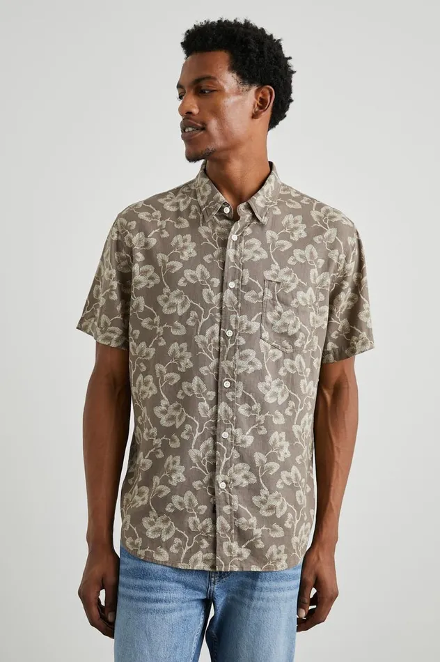 Rails Shirts Men CARSON SHIRT Japanese Maple Faded Saddle