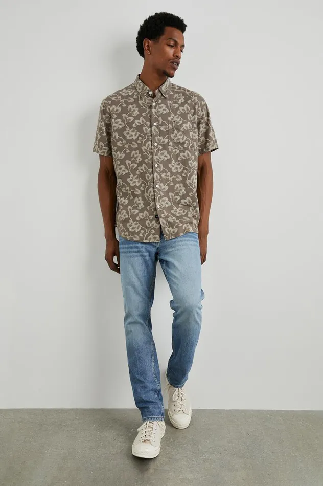 Rails Shirts Men CARSON SHIRT Japanese Maple Faded Saddle