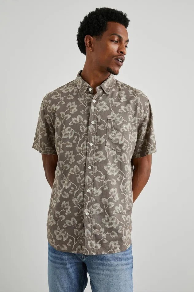 Rails Shirts Men CARSON SHIRT Japanese Maple Faded Saddle
