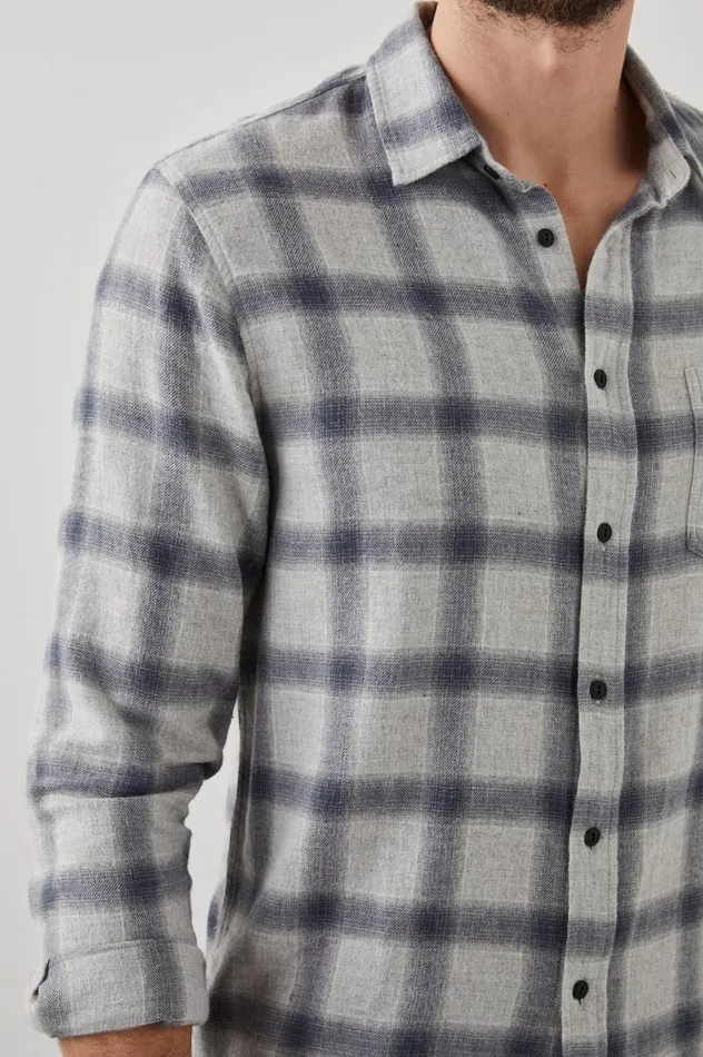 Rails Shirts Men LENNOX SHIRT Metallic Storm Heather