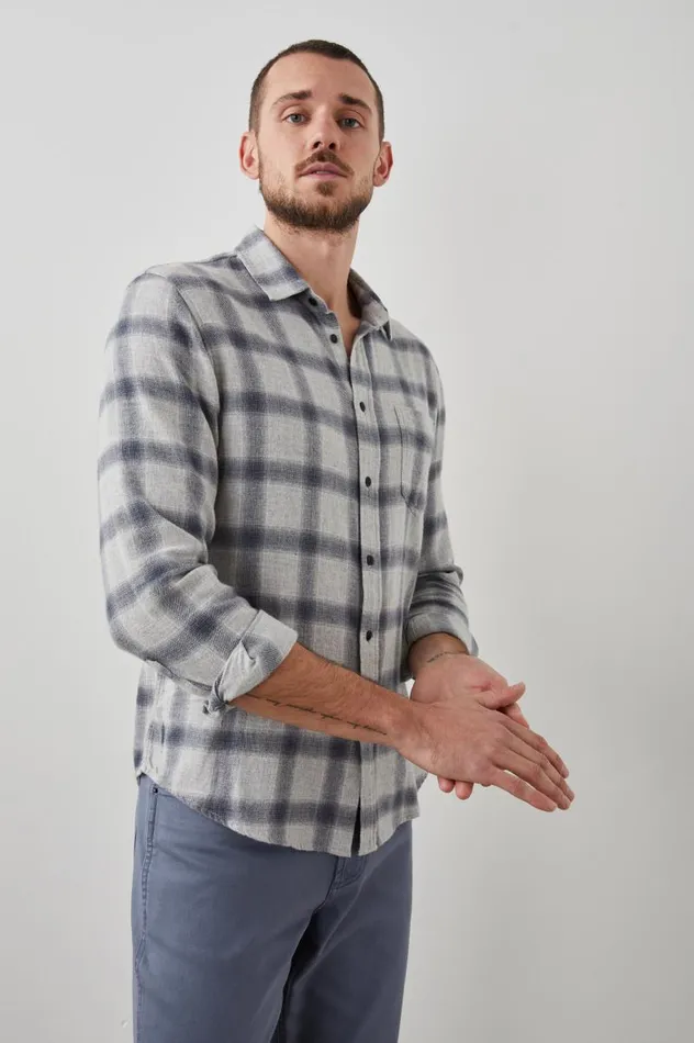 Rails Shirts Men LENNOX SHIRT Metallic Storm Heather