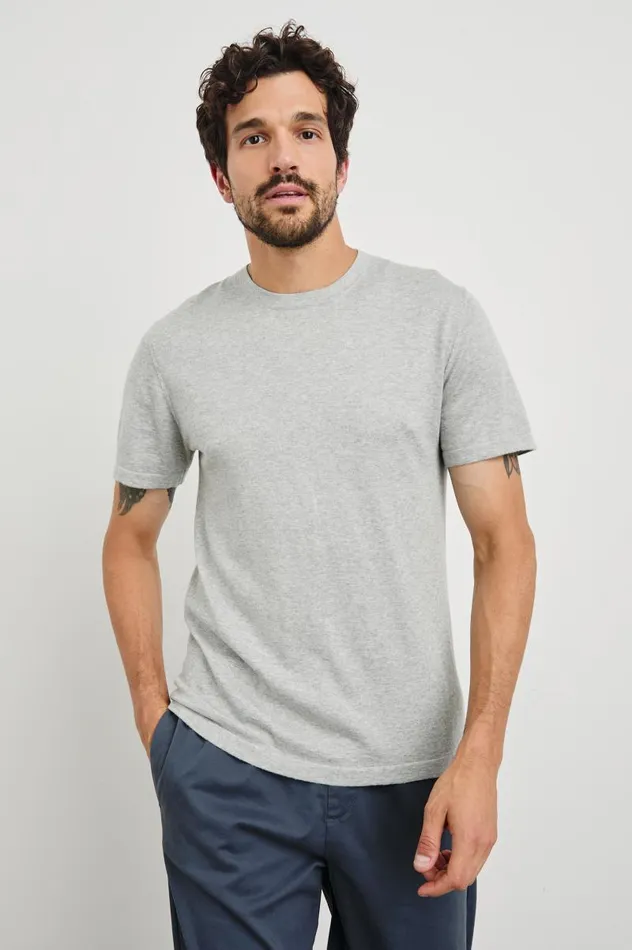 Rails Shirts Men MASON COTTON CASHMERE TSHIRT Heather Grey