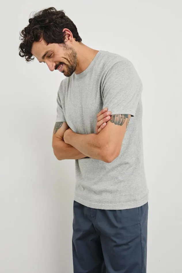Rails Shirts Men MASON COTTON CASHMERE TSHIRT Heather Grey