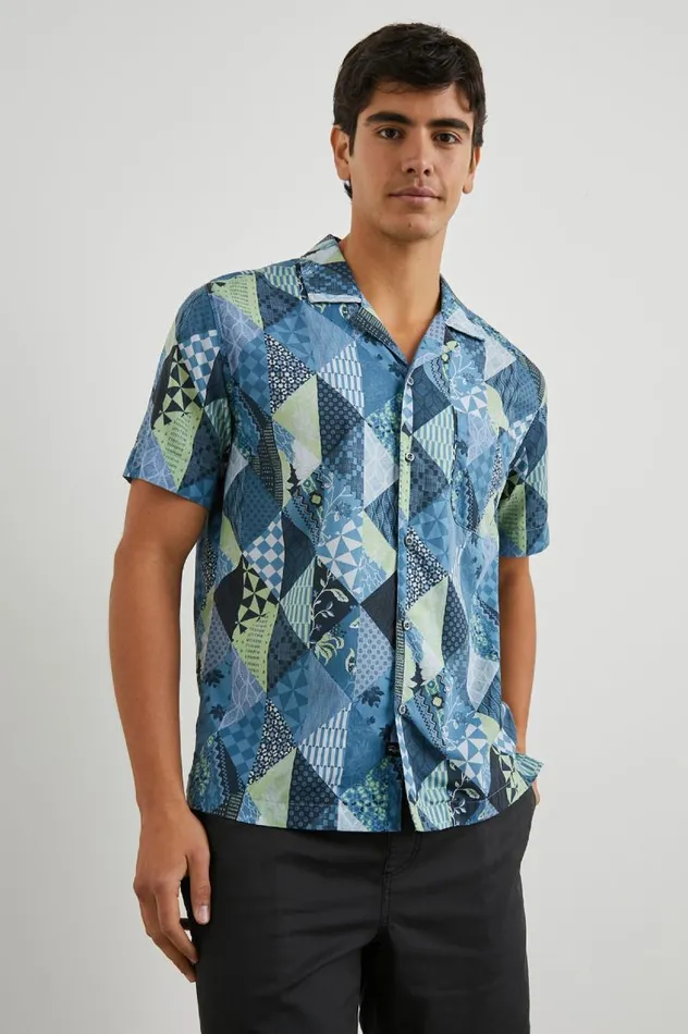Rails Shirts Men MORENO SHIRT Triangle Patchwork Shadow