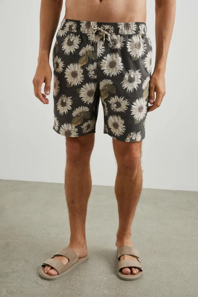 Rails Shorts and Swim Men KIAN SWIM SHORT Sunflower Twirl Bark
