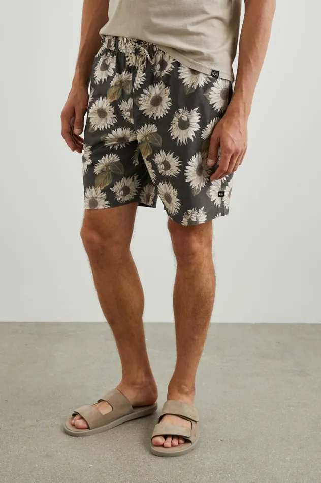 Rails Shorts and Swim Men KIAN SWIM SHORT Sunflower Twirl Bark