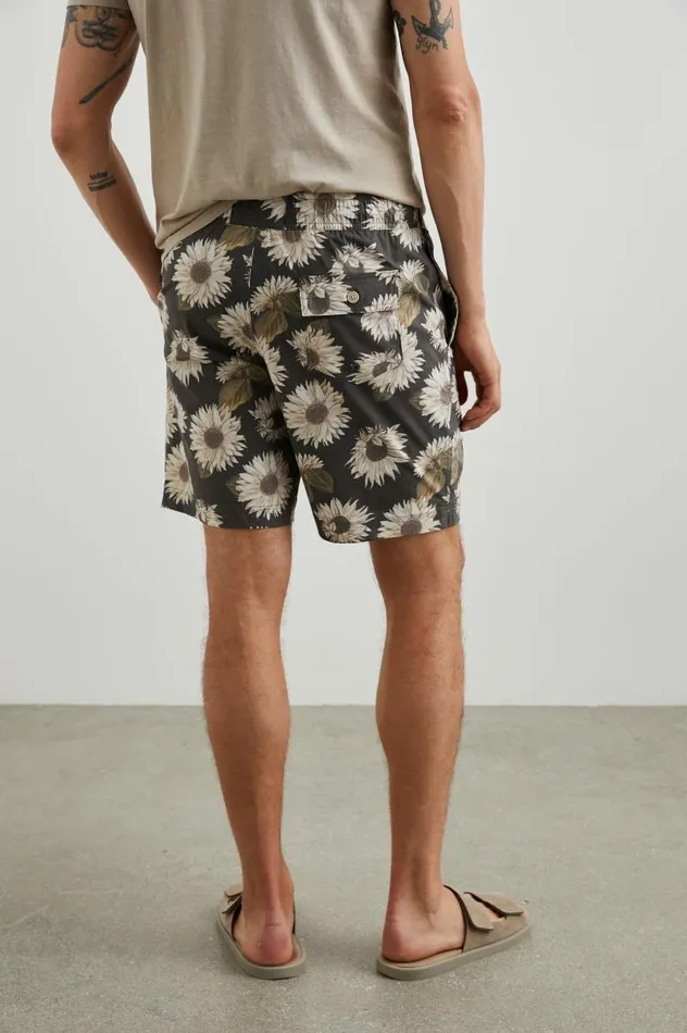 Rails Shorts and Swim Men KIAN SWIM SHORT Sunflower Twirl Bark