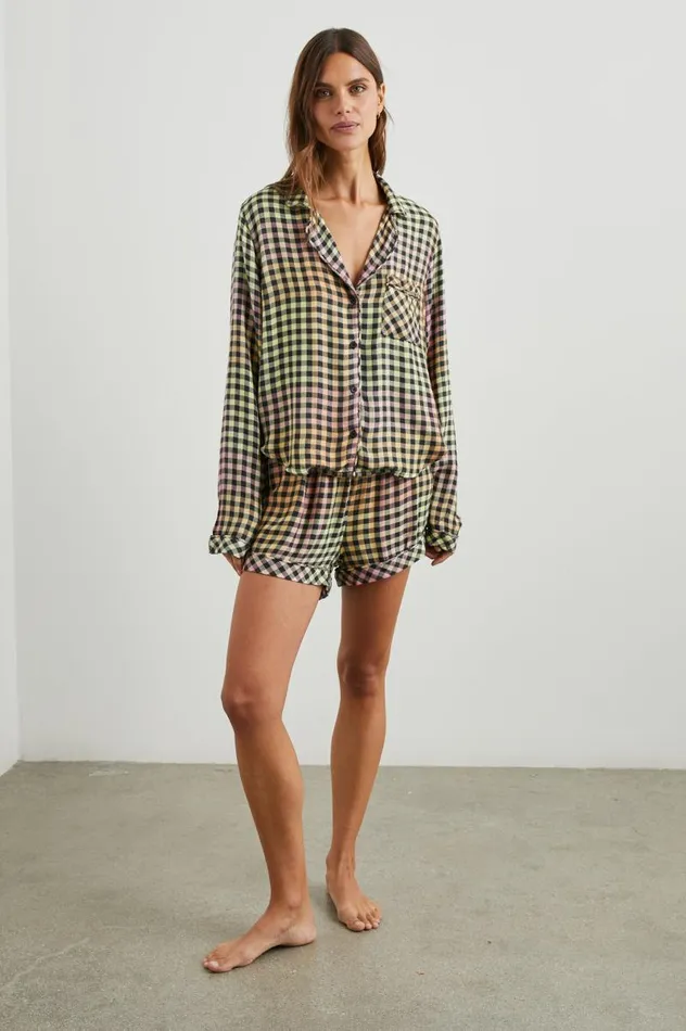 Rails Sleepwear and Lounge Women KELLEN PAJAMA SET Black Sunset Gingham