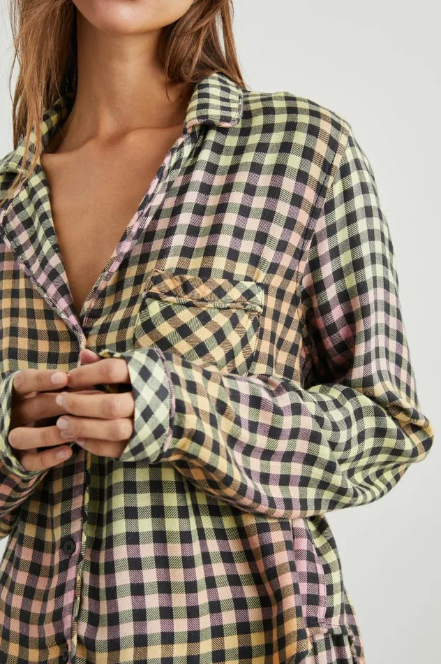 Rails Sleepwear and Lounge Women KELLEN PAJAMA SET Black Sunset Gingham
