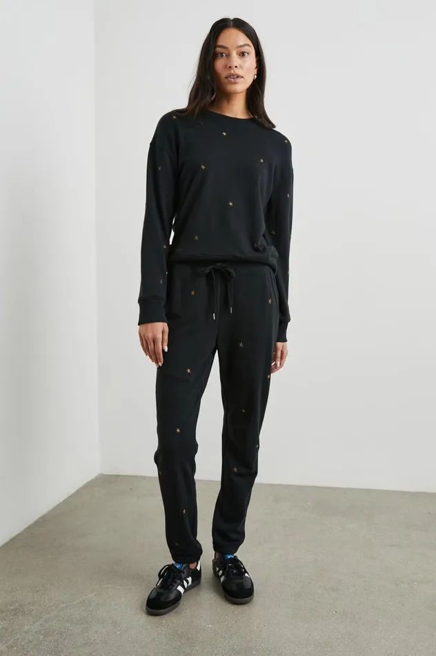 Rails Sleepwear and Lounge Women KINGSTON SWEATPANT Bronze Star Embroidery