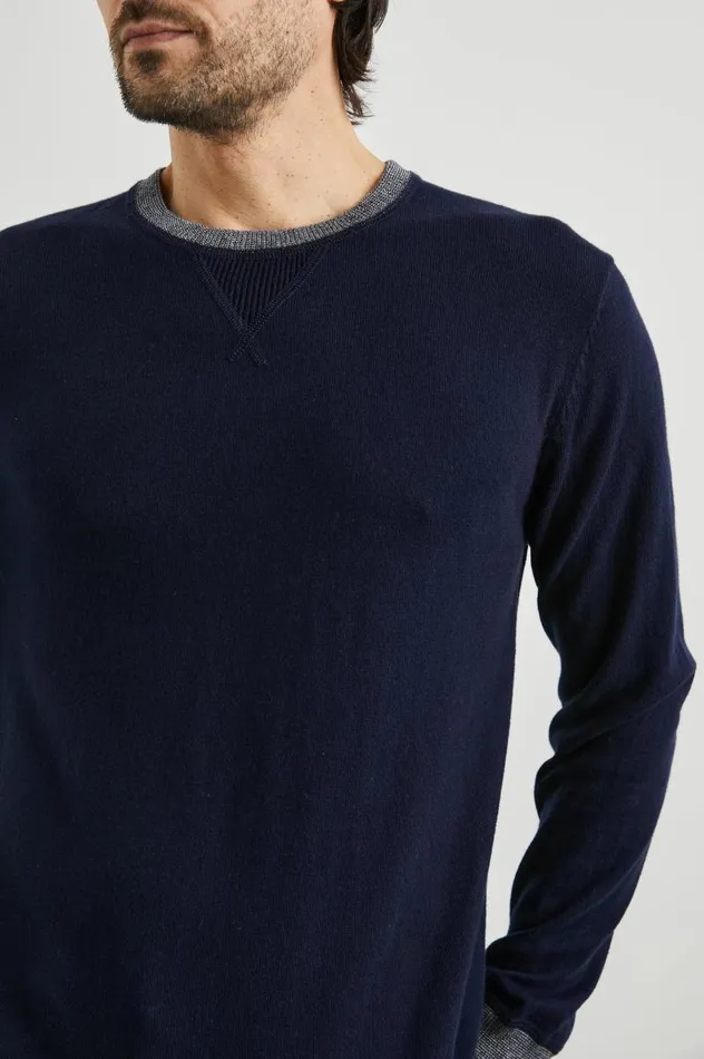 Rails Sweaters Men BURNS SWEATER Perfect Navy