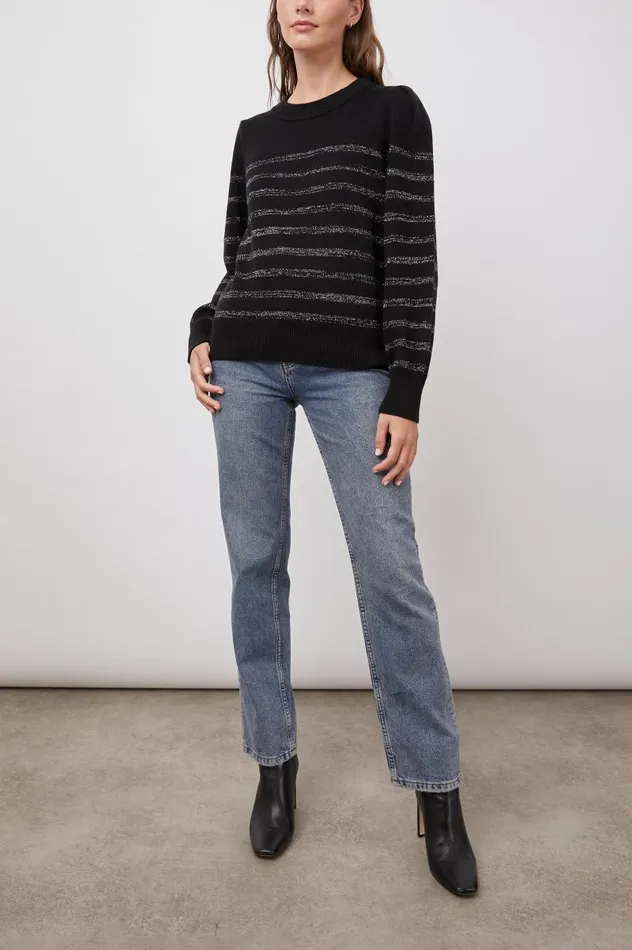 Rails Sweaters Women ALLEGRA SWEATER Black Metallic