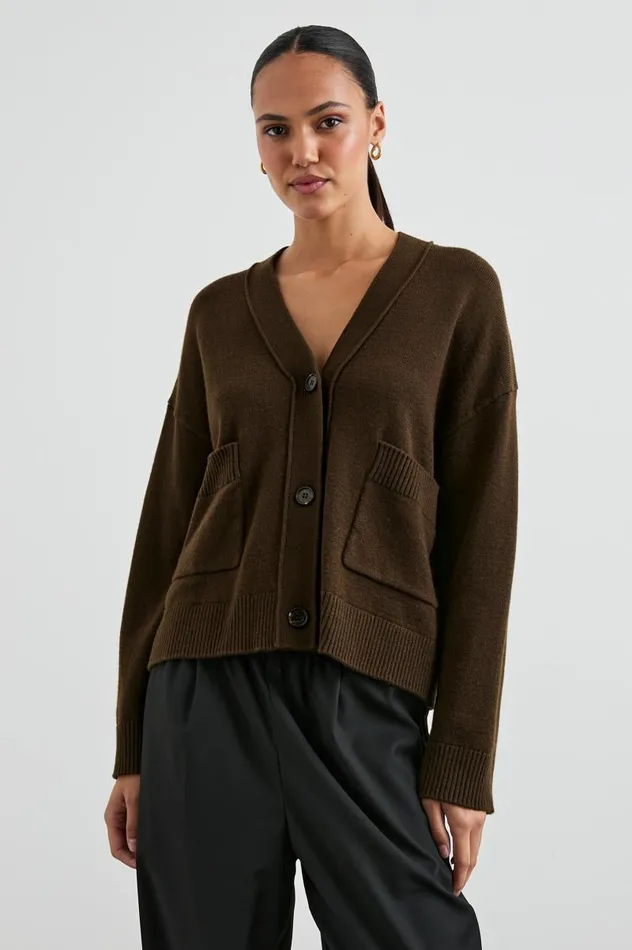 Rails Sweaters Women LINDI CARDIGAN Dark Moss