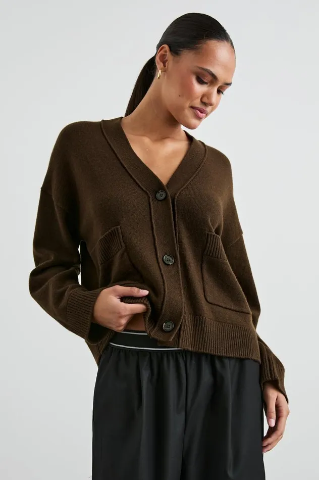 Rails Sweaters Women LINDI CARDIGAN Dark Moss
