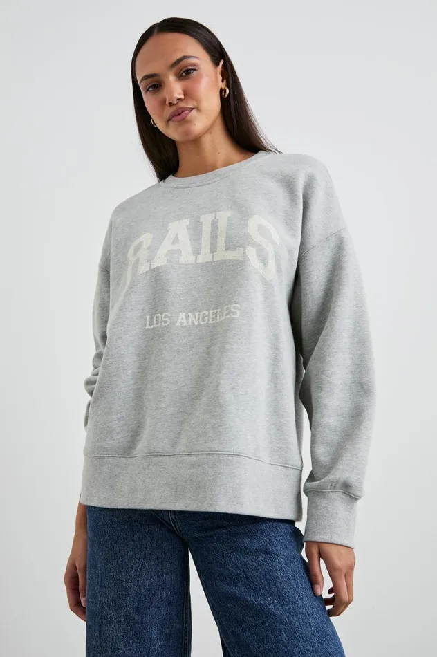 Rails Sweaters Women THE VARSITY SWEATSHIRT Heather Grey
