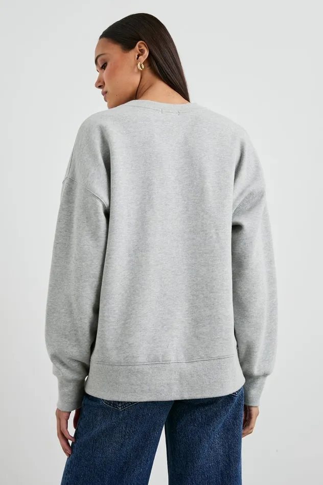 Rails Sweaters Women THE VARSITY SWEATSHIRT Heather Grey
