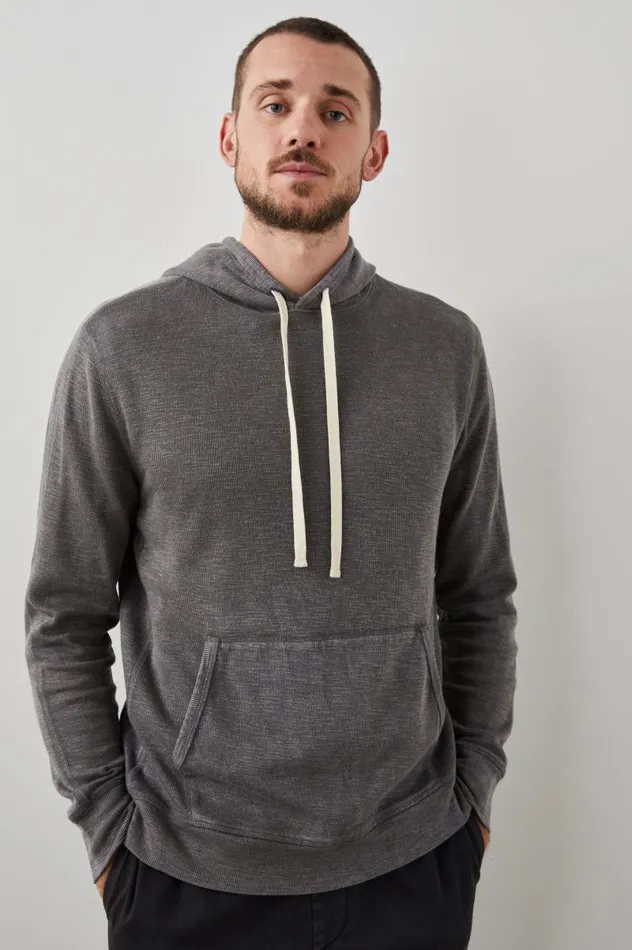 Rails Sweatshirts and Hoodies Men MAMMOTH HOODIE Washed Black