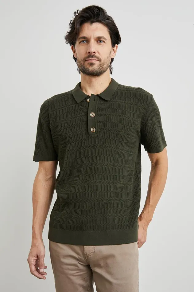 Rails TShirts and Thermals Men NATHAN POLO SHIRT Ancient Olive