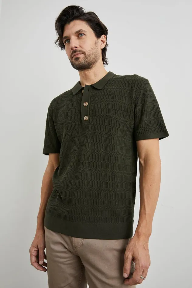 Rails TShirts and Thermals Men NATHAN POLO SHIRT Ancient Olive