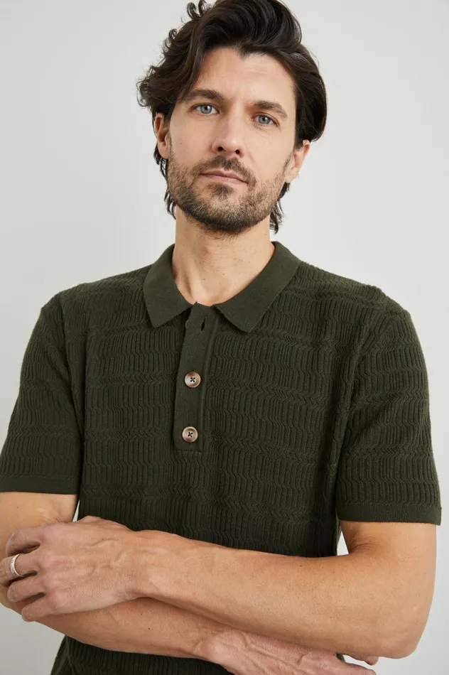 Rails TShirts and Thermals Men NATHAN POLO SHIRT Ancient Olive
