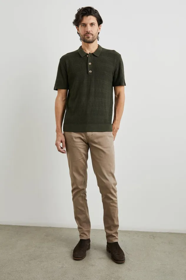 Rails TShirts and Thermals Men NATHAN POLO SHIRT Ancient Olive