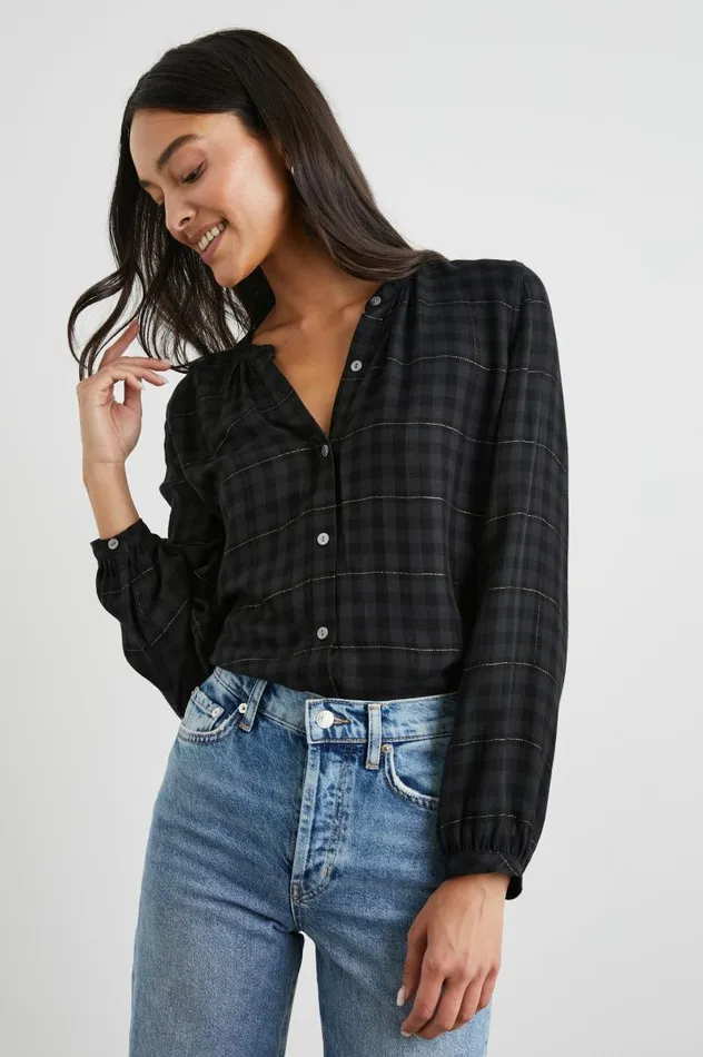 Rails Tops Women ELOISE TOP Onyx Lurex