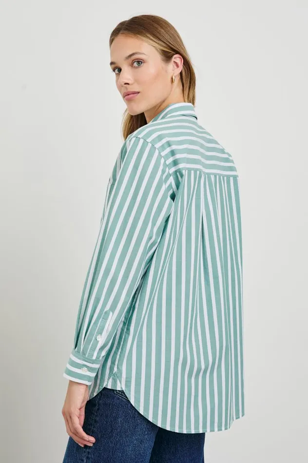 Rails Tops Women ELSA SHIRT Agave White Stripe