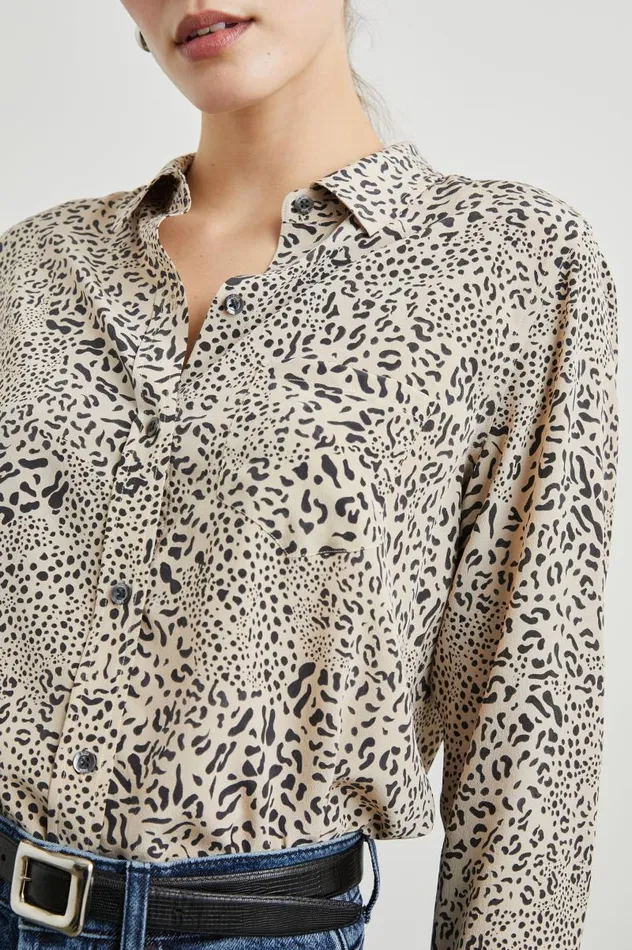 Rails Tops Women KATE SHIRT Sand Mixed Cheetah